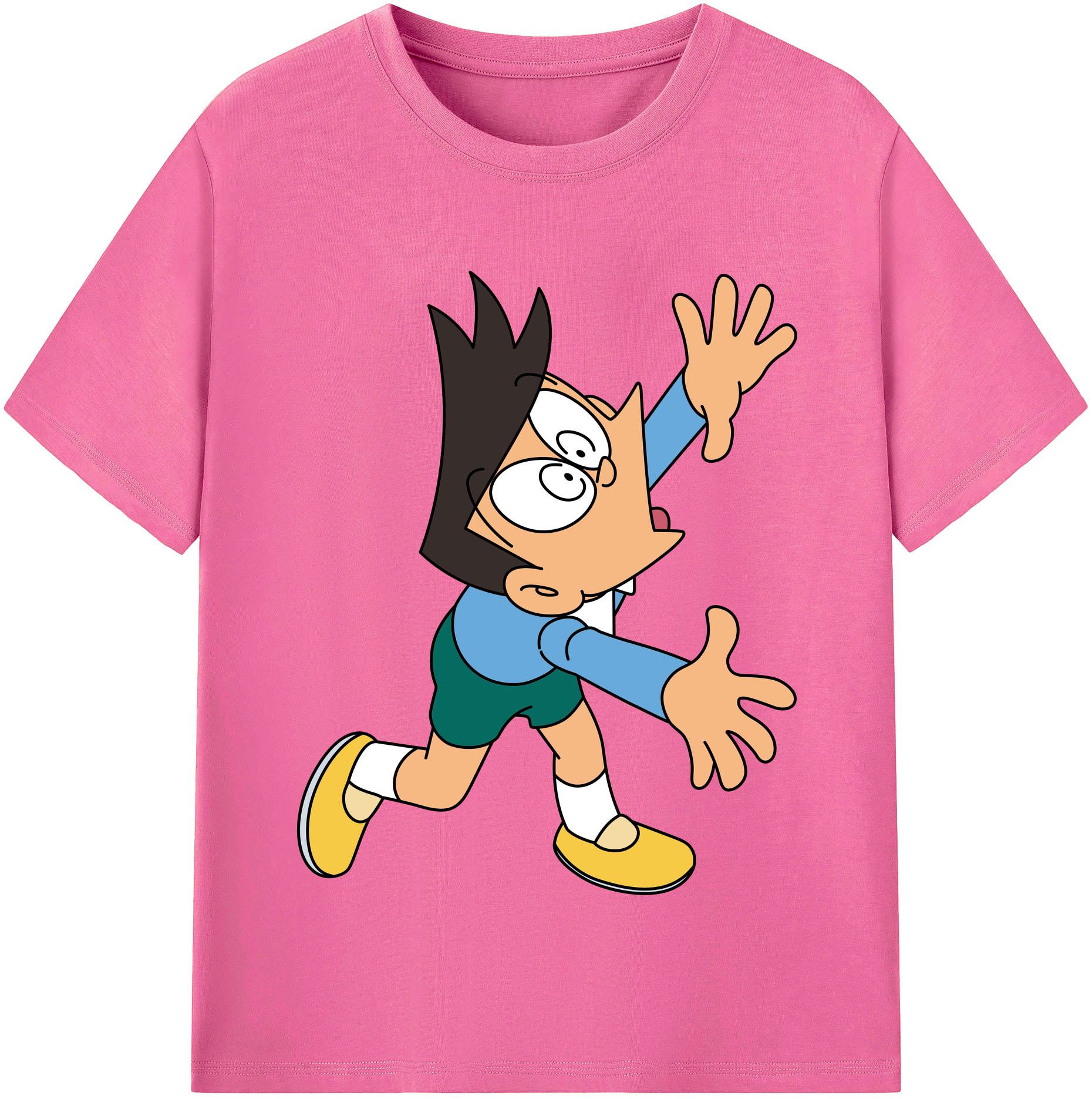 （画像用） ドラえもん 骨川 スネ夫 Doraemon Honekawa Suneo レディースカジュアルプリントTシャツ（綿100％）